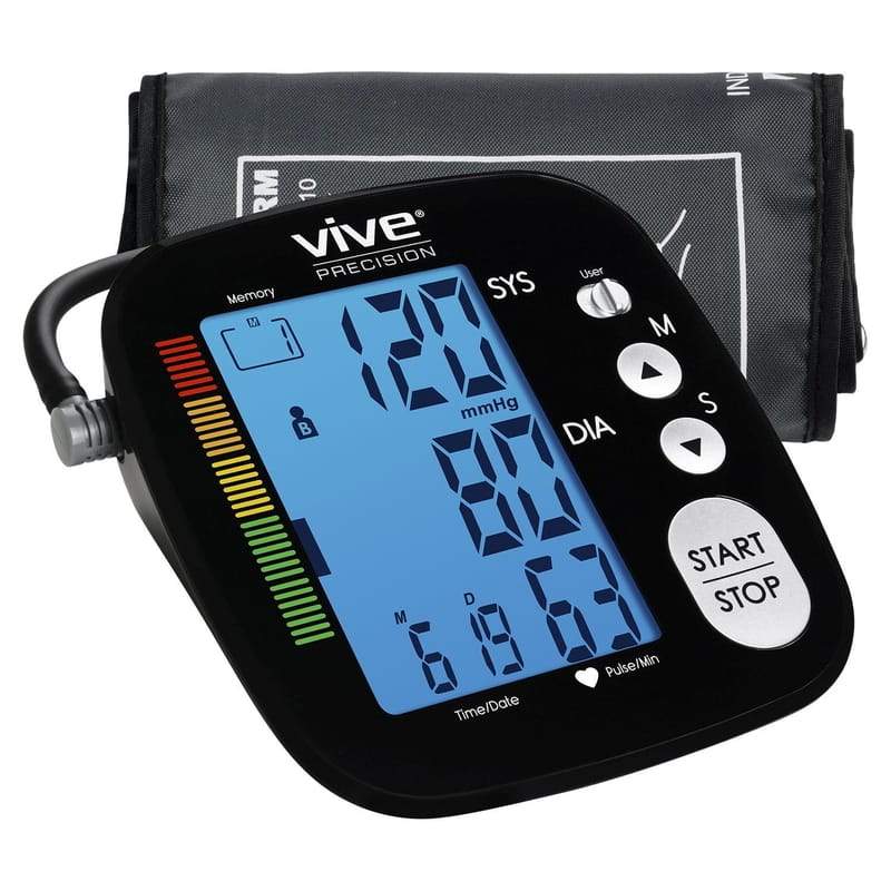 Vive Health Upper Arm Precision Blood Pressure Monitor with XL LCD Screen - Clearance - Senior.com Blood Pressure Monitors